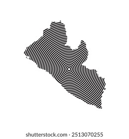 Liberia Mapa Icono Ilustración Elemento Diseño