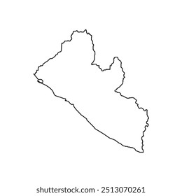 liberia map icon illustration element design