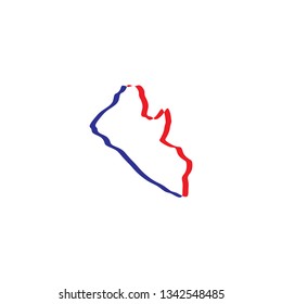 liberia map icon vector symbol 