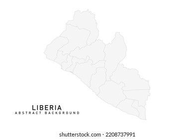 Liberia Map - World Map International vector template with High detailed including grey color and grey line isolated on white background for design - Vector illustration eps 10