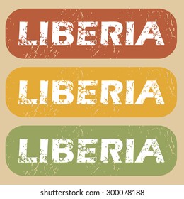 Liberia on colored background