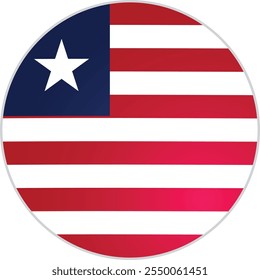 Liberia Runde Flagge Symbol Vektor
