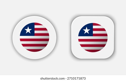 Liberia - Symbol für abgerundete Nationalflagge