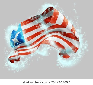 Liberia, Vector 3d en un torbellino de magia radiante