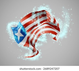 Liberia, Vector 3d en un torbellino de magia radiante