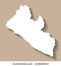 Liberia vector country map silhouette