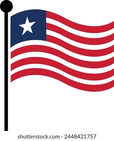 Liberia - Vektorgrafik Flaggen der Welt