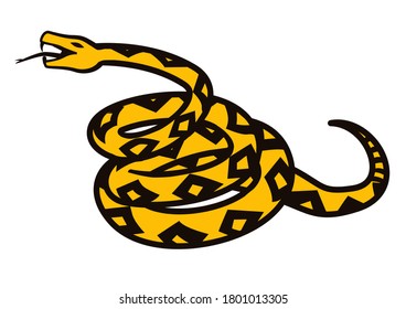 libertarian rattlesnake viper serpent yellow flag