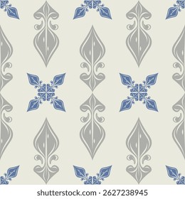 Liberty Abstract Color Cinza azulado Delicate Ornamento Perfeito Repetir Rolagem. Elegância gótico padrão barroco para todo o tipo de decoração como papel de parede tapete tapete roupas tecidos têxteis bordado seda