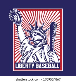 Liberty Baseball Poster Style Design