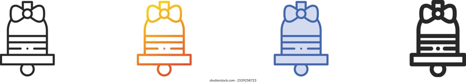 liberty bell icon.Thin Linear, Gradient, Blue Stroke and bold Style Design Isolated On White Background