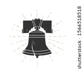Liberty Bell isolated on white. Philadelphia.Vector illustration.