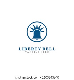 liberty bell logo design inspiration vector