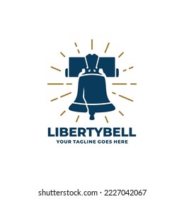 Liberty bell logo design vector