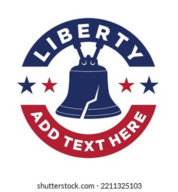 liberty bell logo flat vector