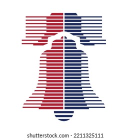 liberty bell logo flat vector