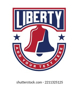 liberty bell logo flat vector