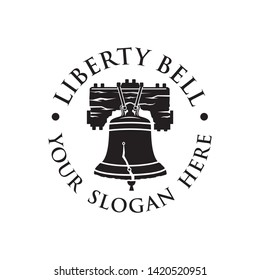 Liberty bell logo template vector illustration