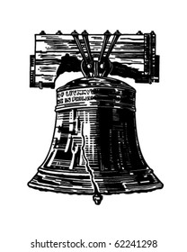 Liberty Bell - Retro Clipart Illustration