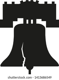 Liberty Bell - Silhouette Vector Illustration