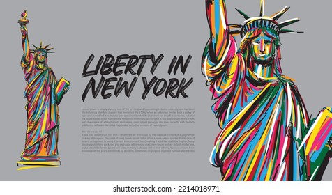 liberty  color foll illustration  art .