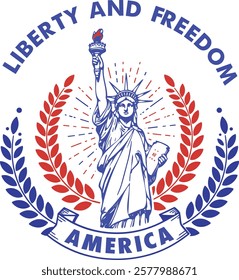 Liberty and Freedom Logo or emblem Vector