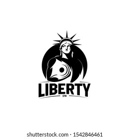liberty gym concept logo initial