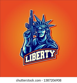 liberty mascot logo for e-sport