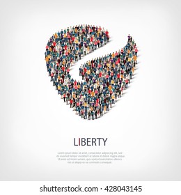 liberty people shape vector