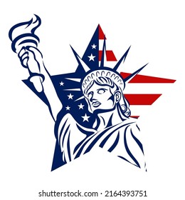 Liberty and Star USA Flag element