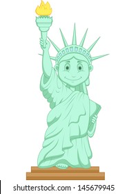 Liberty statue cartoon