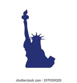 Liberty statue icon design template vector isolated illustration