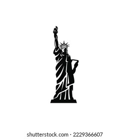 Liberty statue icon design vector