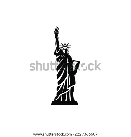 Liberty statue icon design vector