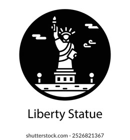 Liberty Statue icon in glyph style 