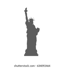 Liberty statue icon vector