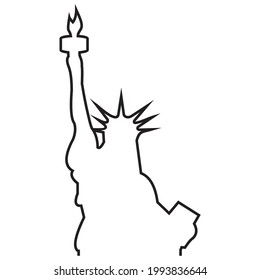 Liberty statue  icon vector logo design