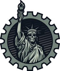 Liberty Statue Illustration Vector Design