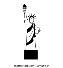 liberty statue isolated icon