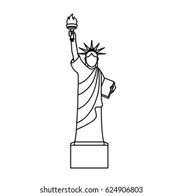 liberty statue isolated icon