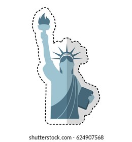 liberty statue isolated icon