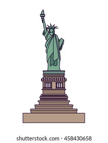 liberty statue isolated icon design, vector illustration  graphic 