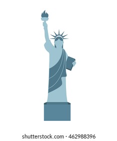 liberty statue isolated icon vector illustration design