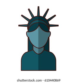 liberty statue isolated icon vector illustration design