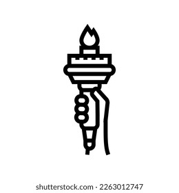 liberty statue line icon vector. liberty statue sign. isolated contour symbol black illustration