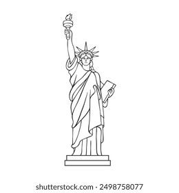 Liberty statue logo icon vector