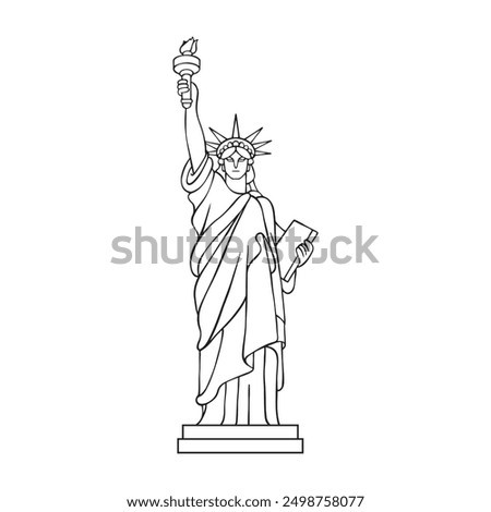 Liberty statue logo icon vector