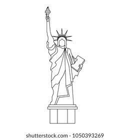 liberty statue monument icon