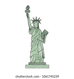 Liberty statue of NY scribble