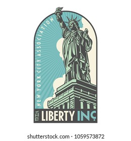 liberty statue patch logo